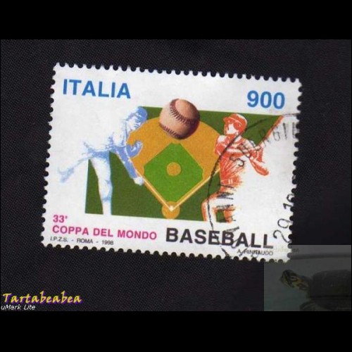 Francobollo Repubblica usato -Baseball