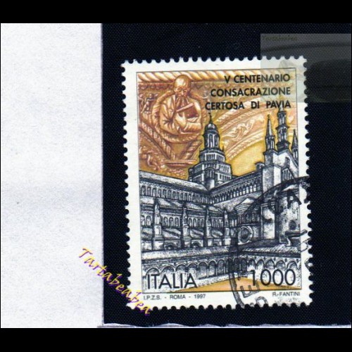 Francobollo Repubblica usato - Certosa di Pavia