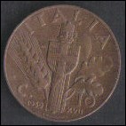 ITALIA REGNO 1939 XVII - 10 centesimi stemma - BB