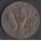 ITALIA REGNO 1943 XXI - bronzo 10 centesimi stemma - BB