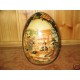 Splendido uovo cinese da arredo decorato a mano