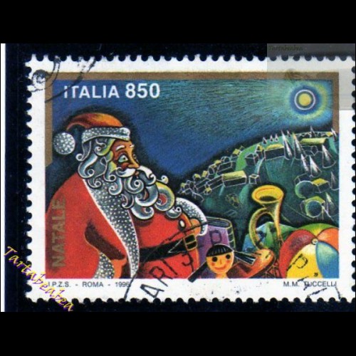 Francobollo Repubblica usato - Natale 1996
