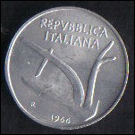 ITALIA REPUBBLICA 1966 - 10 LIRE italma - FDC