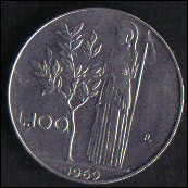 ITALIA REPUBBLICA 1969 - 100 LIRE acmonital - SPL/FDC