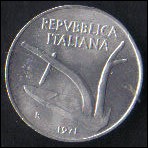 ITALIA REPUBBLICA 1971 - 10 LIRE italma - FDC