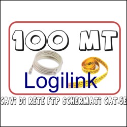 CAVO DI RETE LAN CAT.5E FTP SCHERMATO 100 MT Logilink