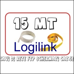 CAVO DI RETE LAN CAT.5E FTP SCHERMATO 15 MT Logilink