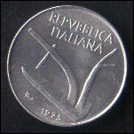 ITALIA REPUBBLICA 1975 - 10 LIRE italma - FDC