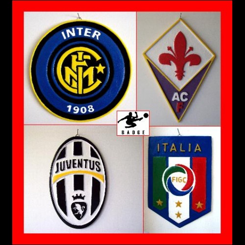 Stemma in resina di Fiorentina, Inter, Italia e Juve! Calcio