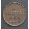 REPUBBLICA SAN MARINO 1936 - 5 CENTESIMI - SPL