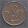 REPUBBLICA SAN MARINO 1935 - 10 CENTESIMI - BB/SPL