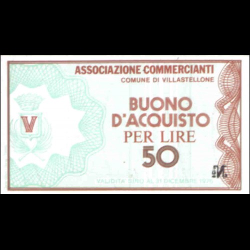 Buono Acquisto Commercianti Villastellone - Lire 50