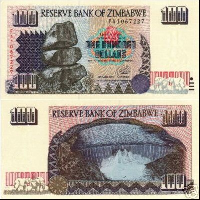 ZIMBABWE - 100 dollars 1995 - FDS