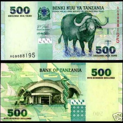 TANZANIA - 500 francs BUFALO 2003 FDS