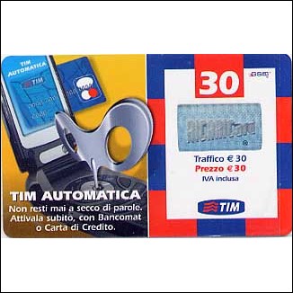 Jeps - ricariche TIM - Automatica (2 tipo) AUT30-C Ago2009