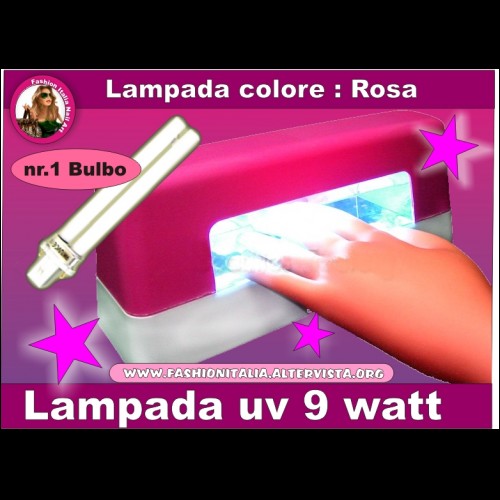 lampada uv 9 watt nail art Rosa