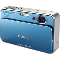Sony Cyber-shot DSC-T2L blu  + caricabatterie, batteria