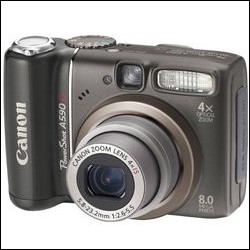 Canon PowerShot A590 IS + pile, Secure Digital 32 Mb