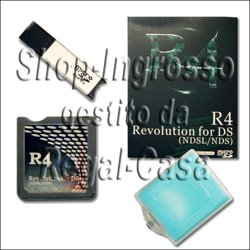 SCHEDA R4 REVOLUTION PER NINTENDO DS NDS LITE + MICRO SD 2GB