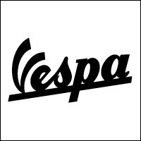 2 x Logo Vespa - Adesivo Prespaziato Intagliato
