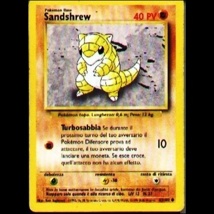 Carta Pokemon Base Sandshrew (62/102)
