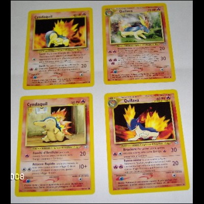 POKEMON CARDS - CYNDAQUIL - QUILAVA