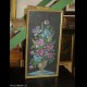 pastello italiano degli anni '50 firmato Ruiz vaso con fiori