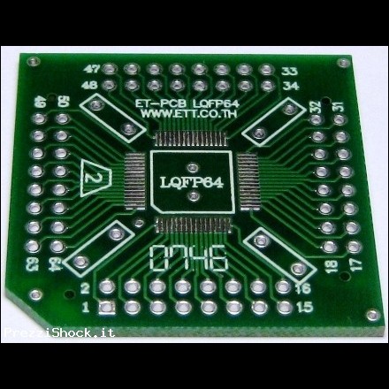 Adattatore SMD 64 pin LQFP SMD