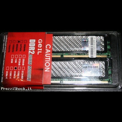 GeIL Esoteria Dual Channel PC6400 800Mhz DDR2 Memory 4GB 2X2
