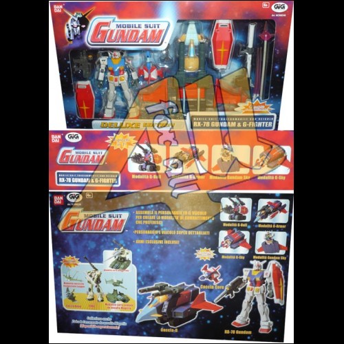 Gundam Action Figures RX-78 & G-FIGHTER, BANDAI