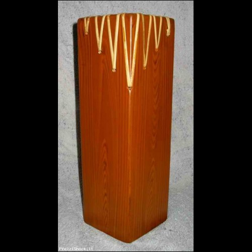 Vaso in ceramica simil legno