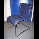 Coppia sedie blu in pelle