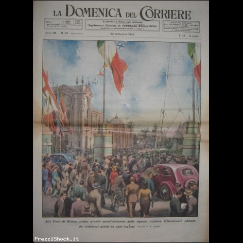DOMENICA DEL CORRIERE N26-1946 FIERA DI MILANO
