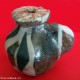 Vaso Etrusco in ceramica Raku