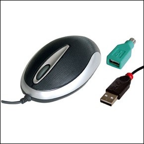 Mouse ottico USB & PS/2, Nero 20585
