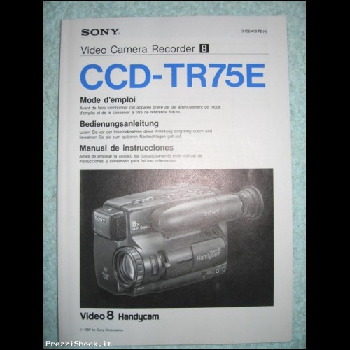 Manuale Videocamera SONY CCD-TR75E  (2)
