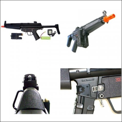 H&K WELL MP5-A5 Airsoft Electric Rifle AEG + Walther p99