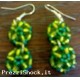 orecchini perline verdi