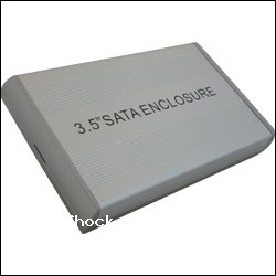 Box Esterno 3.5" Case alluminio USB 2.0 per HD SATA