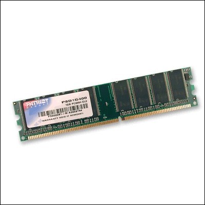 MEMORIA RAM DDR DIMM 1GB PC3200 400MHZ PATRIOT PSD1G400