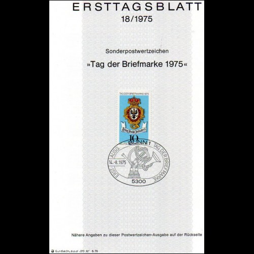 BOLLETTINO FILATELICO (ETB) - GERMANIA - 19 1975