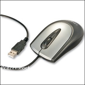 Mouse ottico USB, Nero & Silver 20574 SPEDIZIONE GRATIS